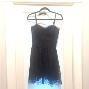 BCBG black strapless dress. Like new. Size 2
